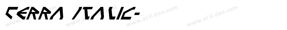 Terra Italic字体转换